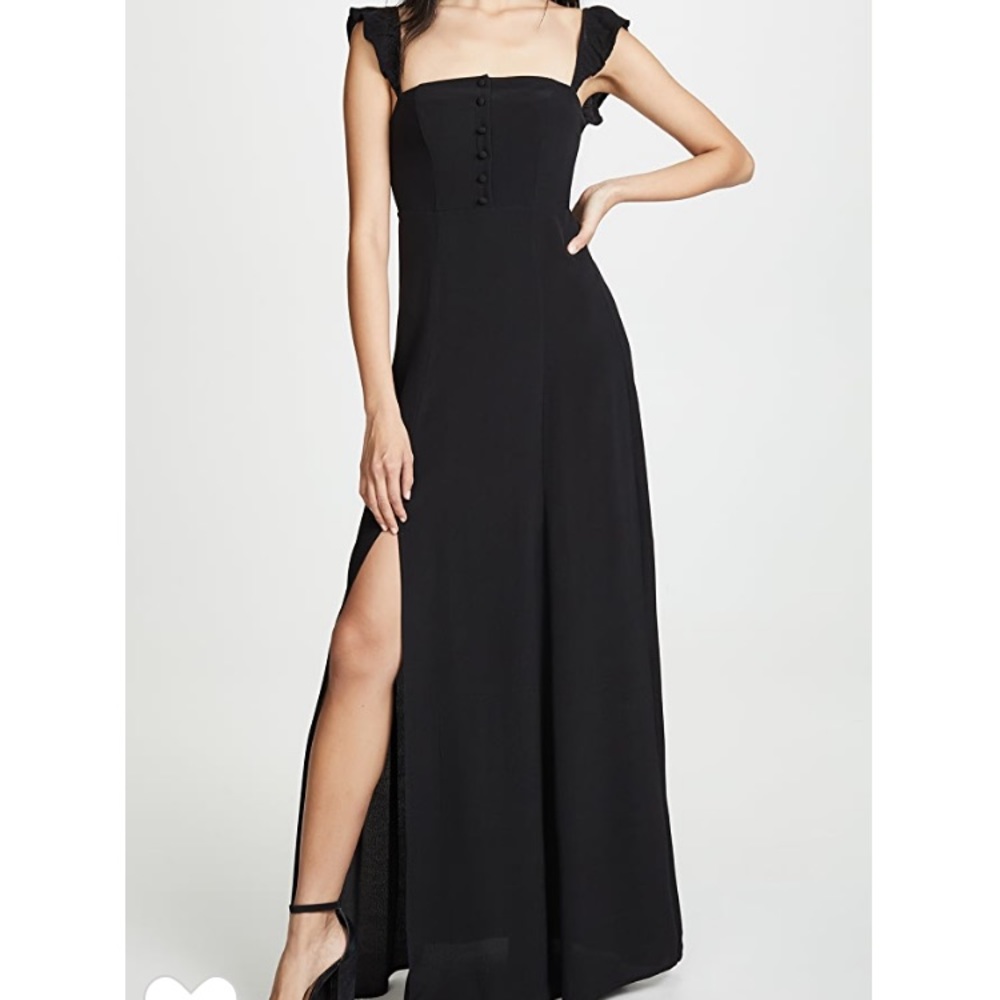 ISO Flynn Skye Bardot Maxi Size M in Black
